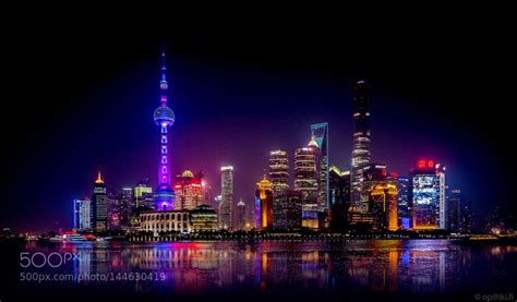 Popular On 500px Shanghai Skyline At Night By Ojuhola