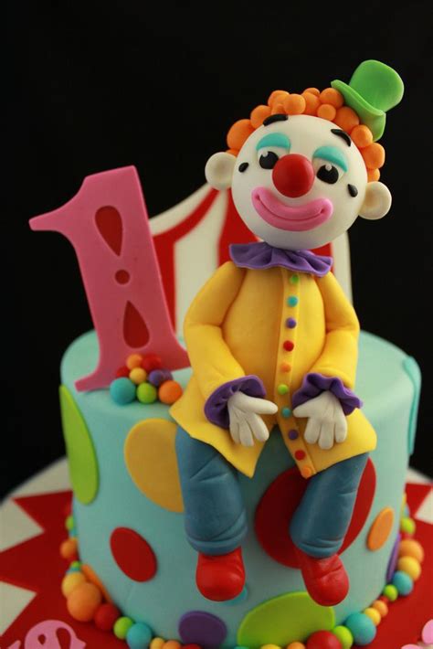 Clown Close Up Shot Clown Cake Carnival Cakes Circus Cakes