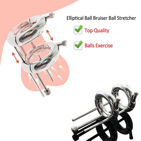 New Heavy Ball Stretcher With Two Elliptical Ball Bruiser Adjustable Cbt Scrotum Testis