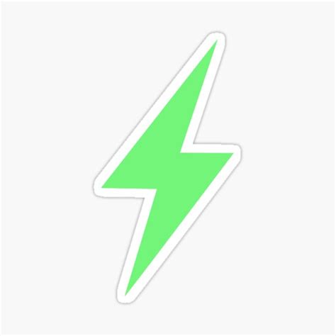 Neon Green Lightning Bolt Sticker For Sale By Carolineaveryc Redbubble