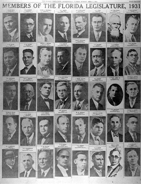 Florida Memory • Portraits Of Members Of The Florida Legislature