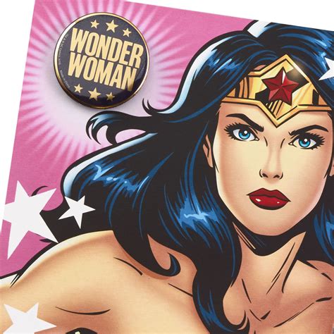 Dc Comics™ Wonder Woman™ Mothers Day Card With Button Greeting Cards