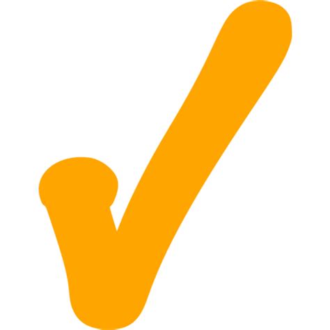 Orange Tick Icon Png