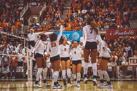University Of Texas Longhorns Volleyball Game Against Tcu In Austin Texas