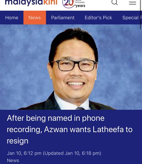 Have something nice to say about hj kawi khairul azwan? BN senator butthurt wan latheefa resign