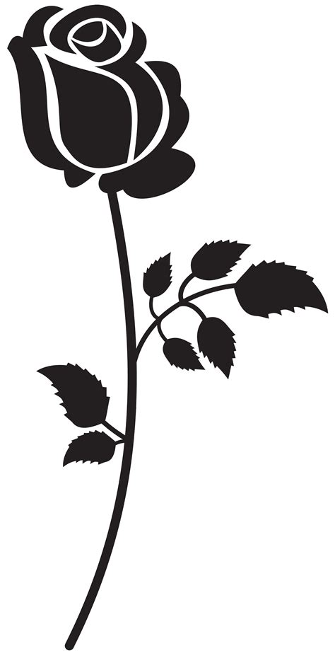 Flower Silhouette Rose Clip Art Flower Png Download 16902366
