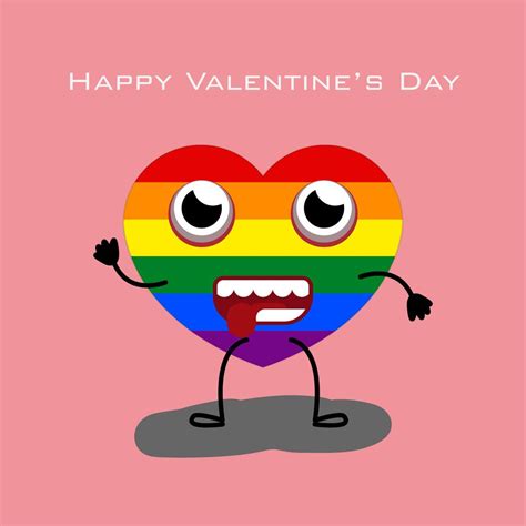 Lgbt Happy Valentines Day Card 674406 Vector Art At Vecteezy