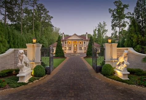 16228 Square Foot Gated Mansion In Marietta Ga Homes Of The Rich