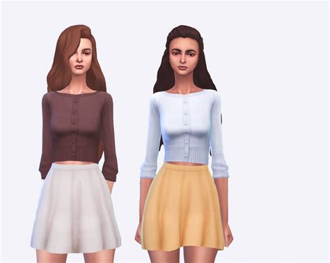 Sims 4 Cropped Cardigan