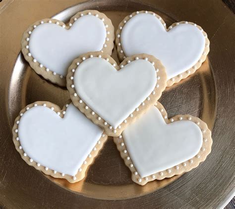 Wedding Heart Decorated Sugar Cookies Valentine Sugar Cookies Sugar Cookies Decorated