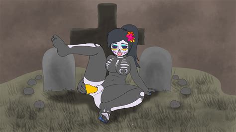 rule 34 animated catalina la catrina catrina cemetery dildo dildo in pussy mr lewdologist