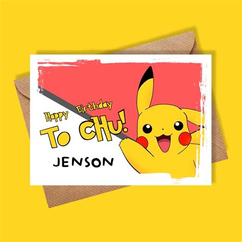 Pokemon Birthday Card Pokemon Card Ash Pikachu Gotta Catch Etsy