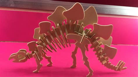 Little Stegosaurus Dinosaur 3d Wooden Puzzle Wood Craft Construction