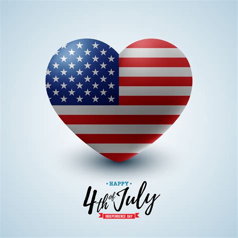 4th Of July Independence Day Of The Usa Vector Illustration With