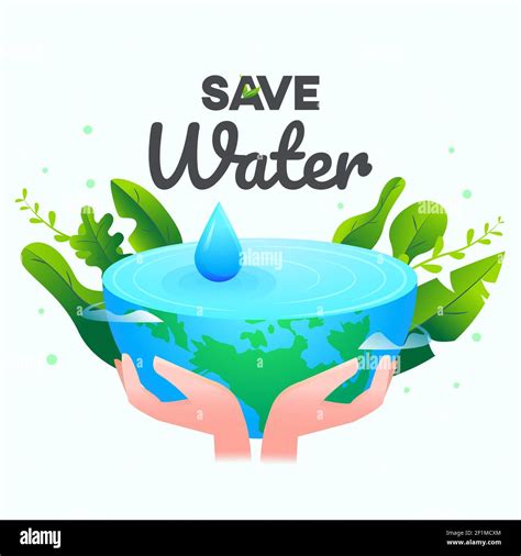 Save Water Graphic Design Vector Or Background Greeting Card Or Poster