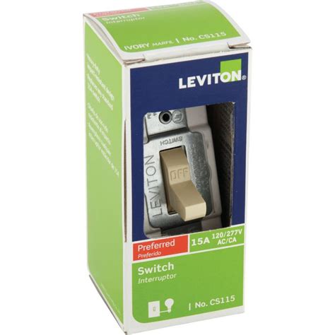 Buy Leviton Commercial Grade Toggle Single Pole Switch Ivory 15