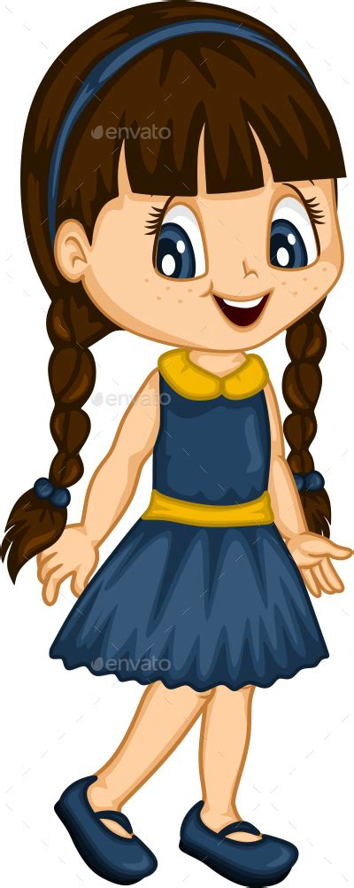 Download Little Girl Spring Girl Cartoon Png Png Image With No