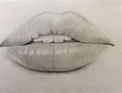 Lips Pencil Drawings Artwork Art