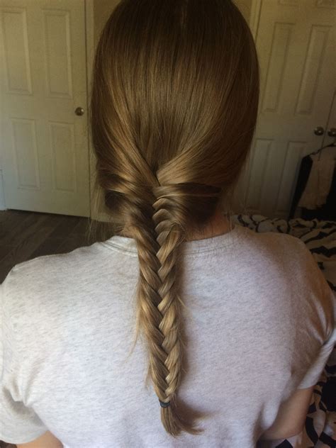 Simple Fishtail Braid ️ I Did This 😊 Fishtail Easy Hairstyles Hair