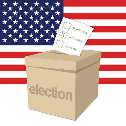 Millions of voters will head to the polls on election day to choose the next president. Ballot Box For A Us Election Stock Illustration - Download ...