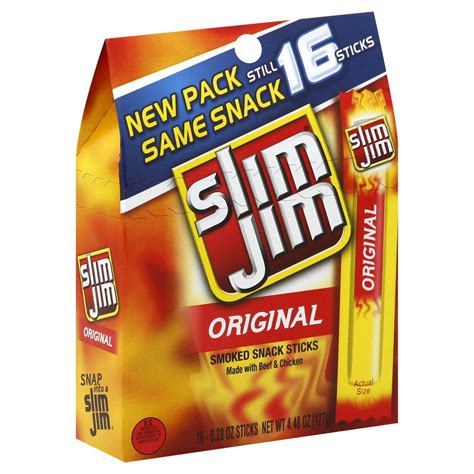 Original Smoked Snack Sticks Keto Friendly Smoked Meat Stick Slim Jim