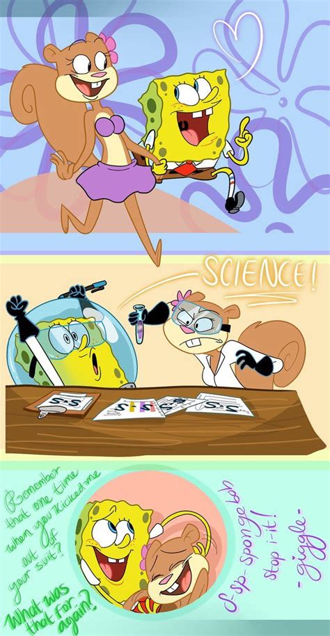 Spandynesss By Elixirmy Spongebob And Sandy Spongebob Funny