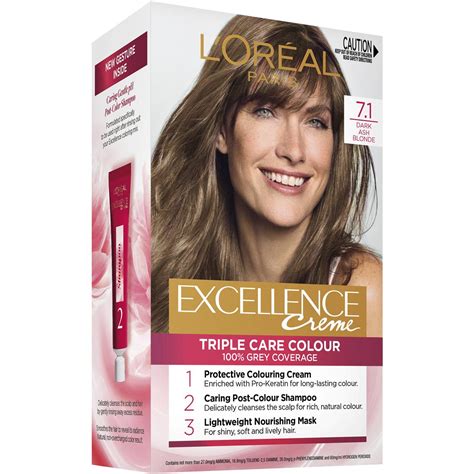 L Oreal Excellence Creme Hair Colour 7 1 Dark Ash Blonde Each Woolworths