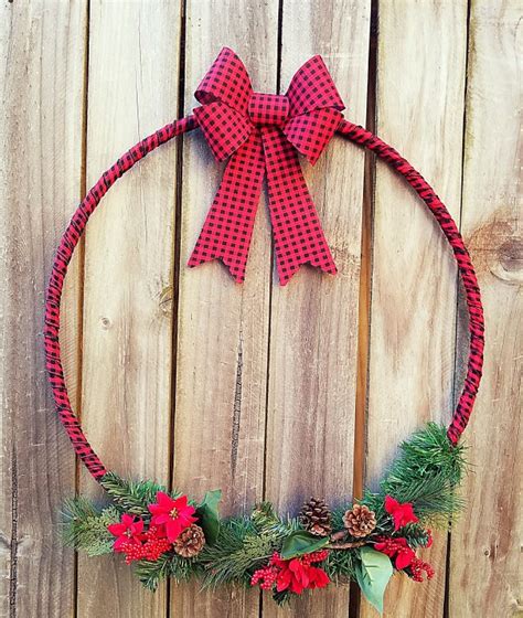 Hula Hoop Christmas Wreath Wonderful Creations Blog