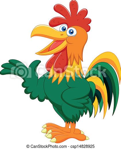 Vector Illustration Of Cute Rooster Cartoon Presenting Canstock