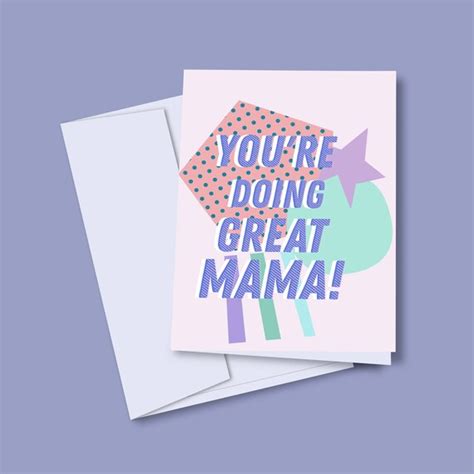 Youre Doing Great Mama Card New Mum Appreciation Card Etsy