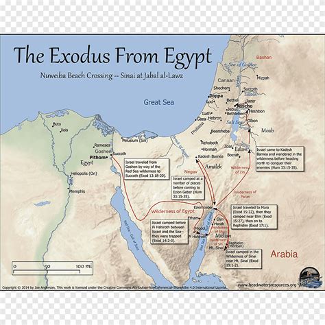 Land Of Israel Canaan Mount Sinai Bible Book Of Exodus Map Plan