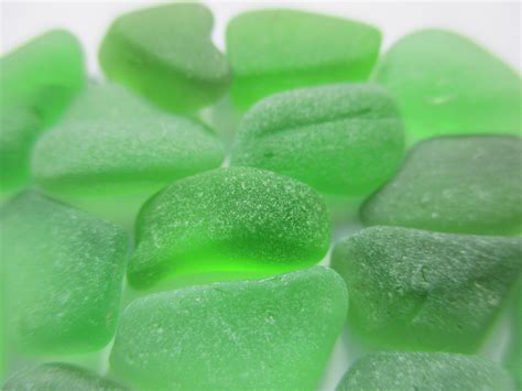 Genuine Sea Glass 15 Green Natural Unaltered Real Surf Tumbled Etsy Uk