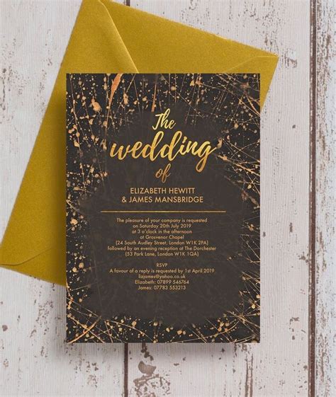 21 Wedding Invitation Design Black Pics ~ Blogger Jukung