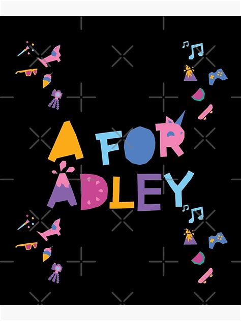 A For Adley Logo Poster For Sale By Louisa Johnson Redbubble