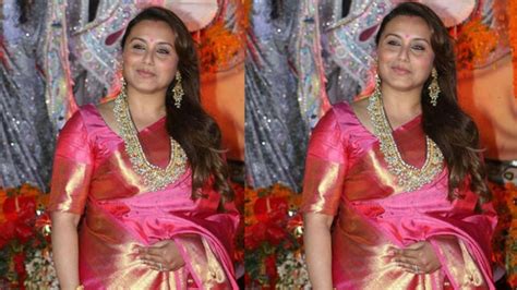 Rani Mukerji Beautiful Saree Video Rani Mukerji Look Hot In Pink Saree Watch Her Stunning