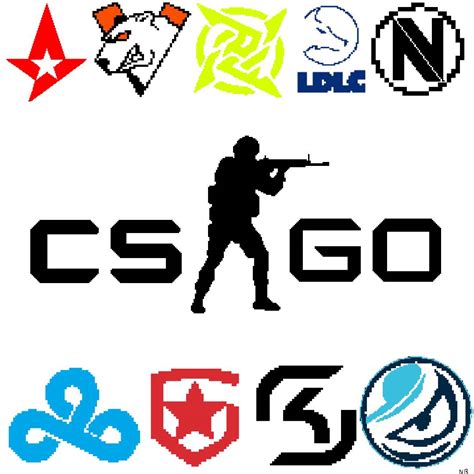 I Made Pixel Art Of The Csgo Logo And All Teams That Have Won A Major