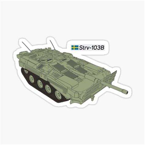 Strv 103b Swedish Main Battle Tank Sticker For Sale By Faawray