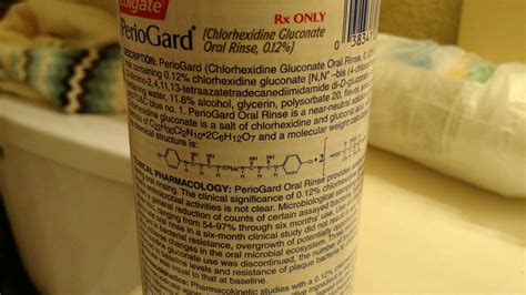 my prescribed mouthwash has the structural formula for it s chemicals