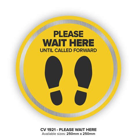 Please Wait Here Floor Decal Store