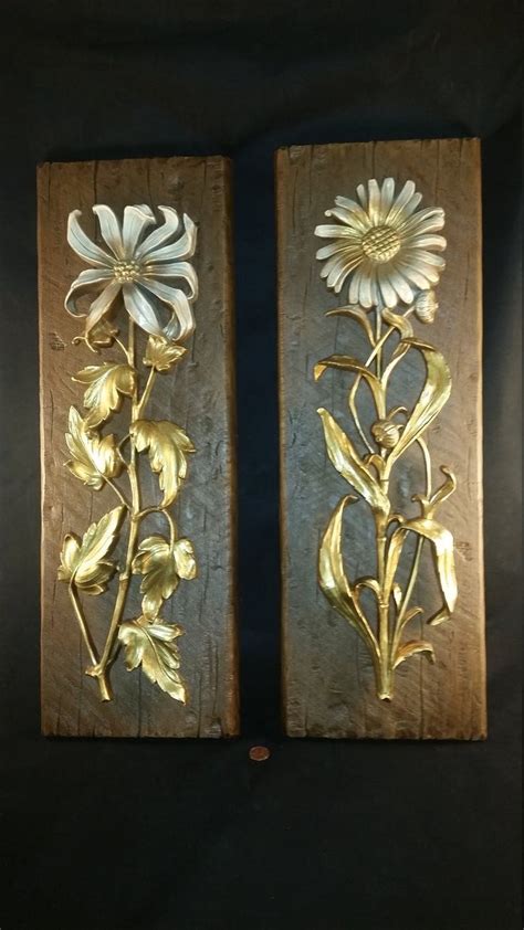 Abstract canvas artwork floral bouquet in vase painting for living room framed and easy to madison park, midday bloom florals wall art hand embellished oversize canvas, modern floral design, global inspired painting living room accent. Retro Floral Wall Art MCM Decor Pair Syroco Flower Large ...