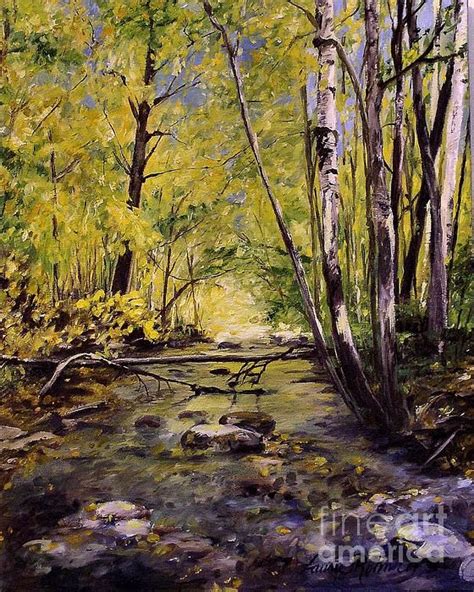 New Print Of Mountain Brook In Stowe Vermont Landscape Art Oil