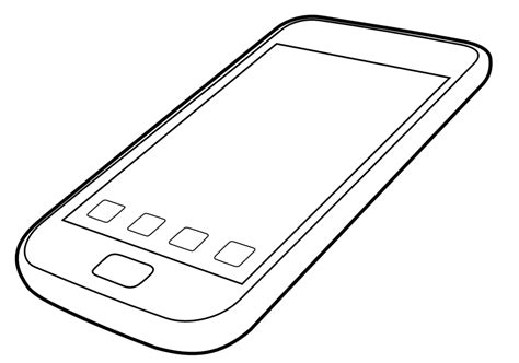 Cellphone Clipart Coloring Page Cellphone Coloring Page Transparent