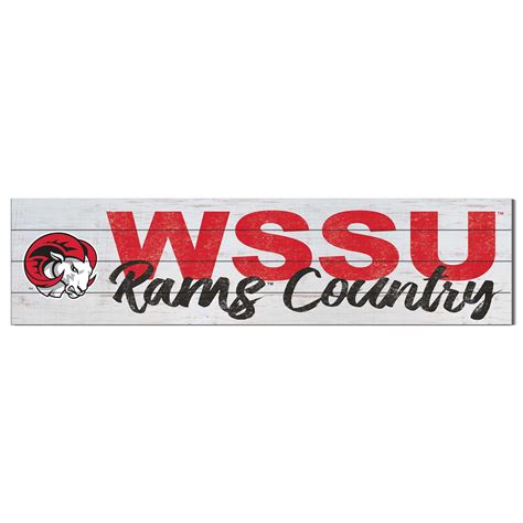 Winston Salem State Rams 40 X 10 Logo Sign