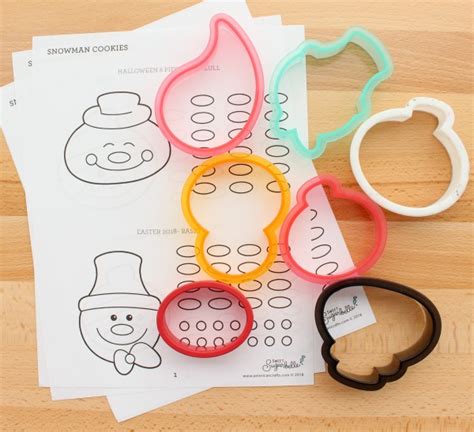 To make a cookie kit: Printable Snowman Cookie Decorating Templates and Royal ...