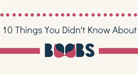 10 things you didn t know about boobs infographic