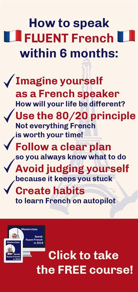 How To Speak Fluent French Within 6 Months Learn French Learn French Fast How To Speak French