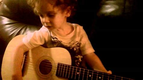 2 Year Old Playing Guitar Youtube