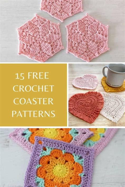 15 Free Crochet Coaster Patterns Made By Gootie