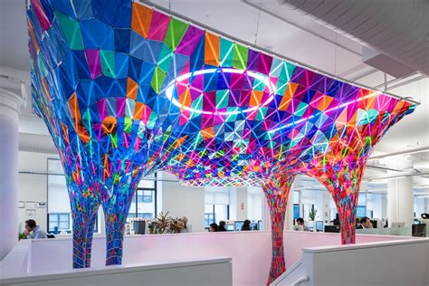 Stain Glass Art Installation That Hangs Through Two Floors Of Behances