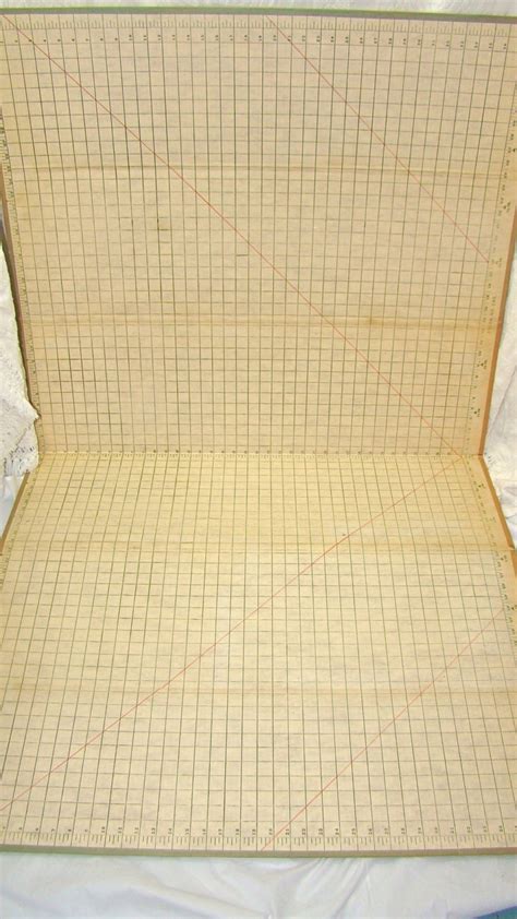 Vintage Fabric Cutting Board Pattern Cutting Mat Sewing